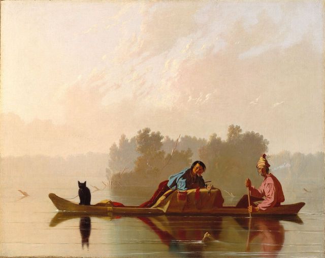 Fur Traders Descending the Missouri, ca. 1845, oil on canvas, 74 x 92cm, Metropolitan Museum of Art, New York City, NY