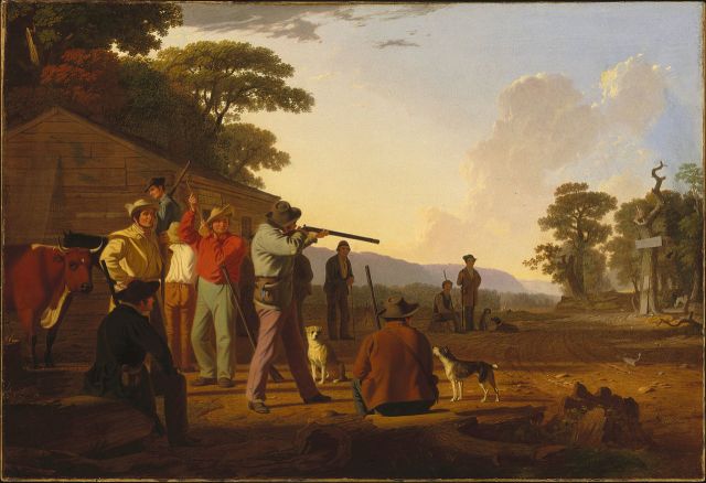 Shooting for the Beef, 1850, oil on canvas, Brooklyn Museum